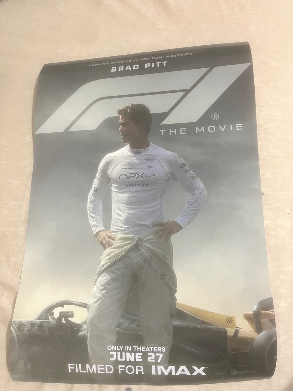 F1: Movie Poster 2025 Origin 11.5x17 Brad Pitt Apple Race IMAX Formula One